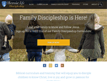 Tablet Screenshot of heroiclifediscipleship.com